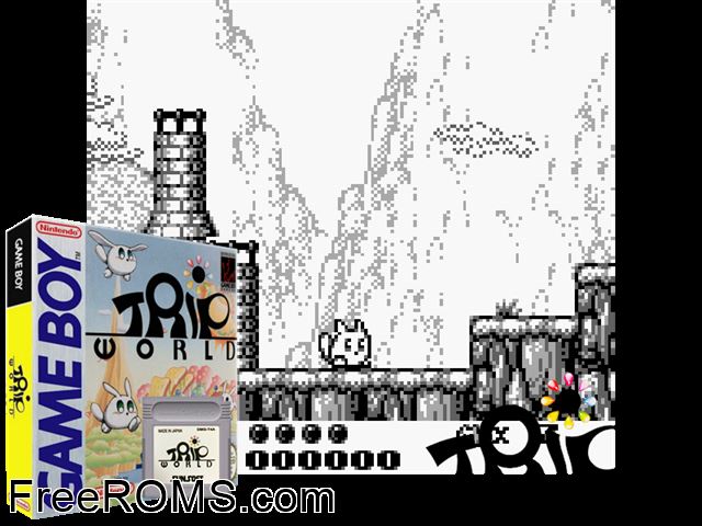 Trip World (Japan) Gameboy Color game showing 3D box cover and gameplay screenshot