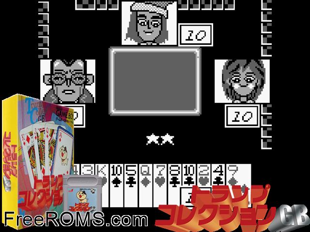 Trump Collection Gb (Japan) Gameboy Color game showing 3D box cover and gameplay screenshot