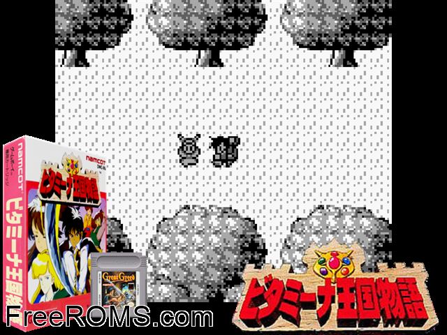 Vitamina Oukoku Monogatari (Japan) Gameboy Color game showing 3D box cover and gameplay screenshot