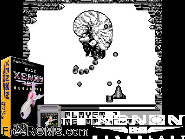 Xenon 2 - Megablast (Japan) Gameboy Color game showing 3D box cover and gameplay screenshot