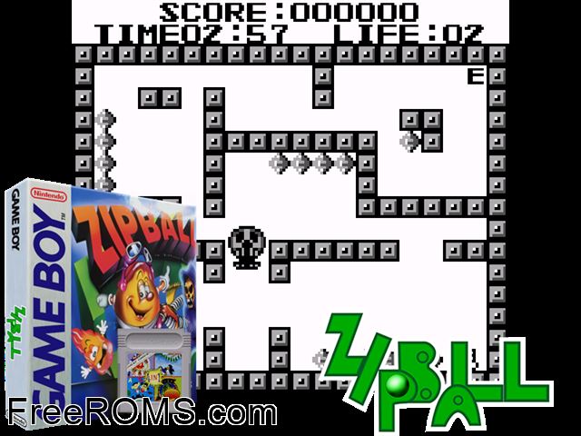 Zipball (Sachen 4-In-1 Vol. 9) Gameboy Color game showing 3D box cover and gameplay screenshot
