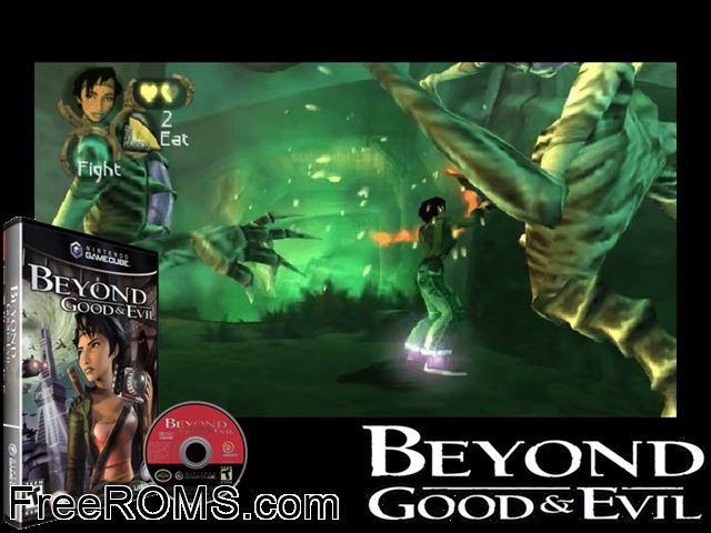 Beyond Good and Evil Nintendo Gamecube game showing 3D box cover and gameplay screenshot