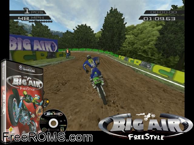 Big Air Freestyle Nintendo Gamecube game showing 3D box cover and gameplay screenshot