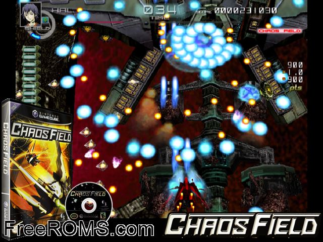 Chaos Field Nintendo Gamecube game showing 3D box cover and gameplay screenshot