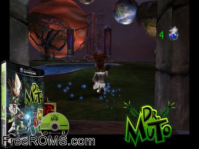 Dr. Muto Nintendo Gamecube game showing 3D box cover and gameplay screenshot