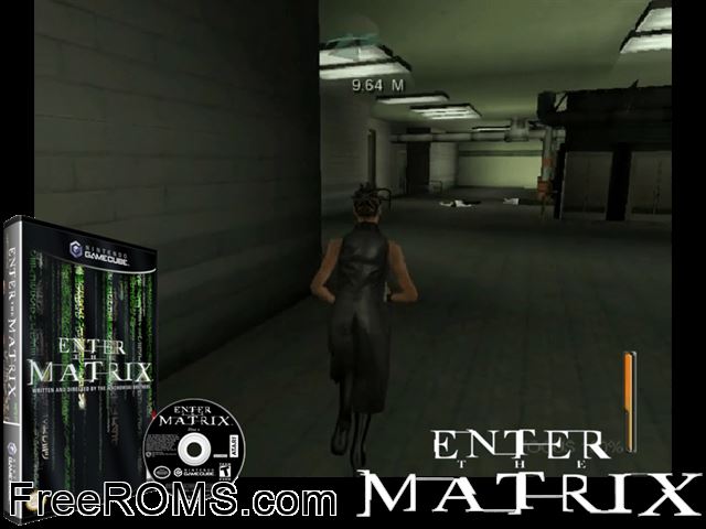 Enter the Matrix (Disc 2) Nintendo Gamecube game showing 3D box cover and gameplay screenshot