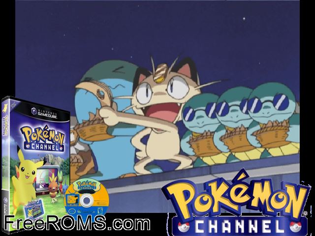 Pokemon Channel Nintendo Gamecube game showing 3D box cover and gameplay screenshot