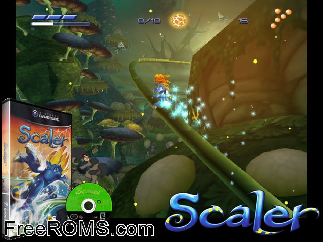 Scaler Nintendo Gamecube game showing 3D box cover and gameplay screenshot