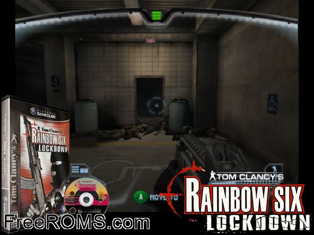 Tom Clancys Rainbow Six - Lockdown Nintendo Gamecube game showing 3D box cover and gameplay screenshot
