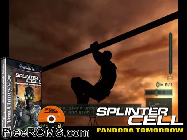 Tom Clancys Splinter Cell - Pandora Tomorrow Nintendo Gamecube game showing 3D box cover and gameplay screenshot