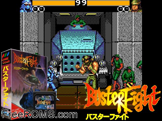 Buster Fight Jap Game Gear game showing 3D box cover and gameplay screenshot