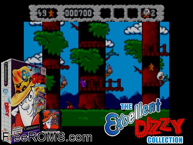 Excellent Dizzy Game Gear game showing 3D box cover and gameplay screenshot