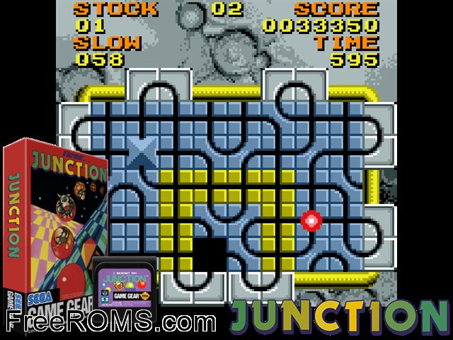 Junction Game Gear game showing 3D box cover and gameplay screenshot
