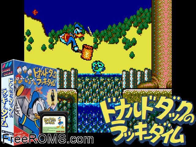 Lucky Dime Caper with Donald Duck Jap Game Gear game showing 3D box cover and gameplay screenshot