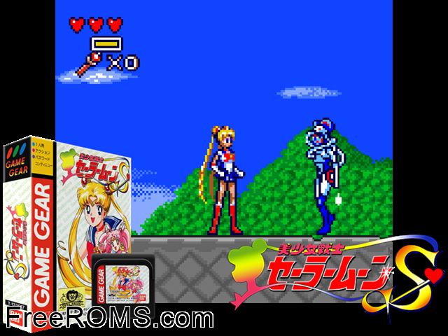 Sailor Moon S Jap Game Gear game showing 3D box cover and gameplay screenshot