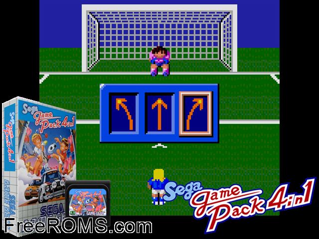 Sega 4 in 1 Pack Game Gear game showing 3D box cover and gameplay screenshot