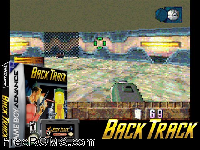 Backtrack Gameboy Advance game showing 3D box cover and gameplay screenshot