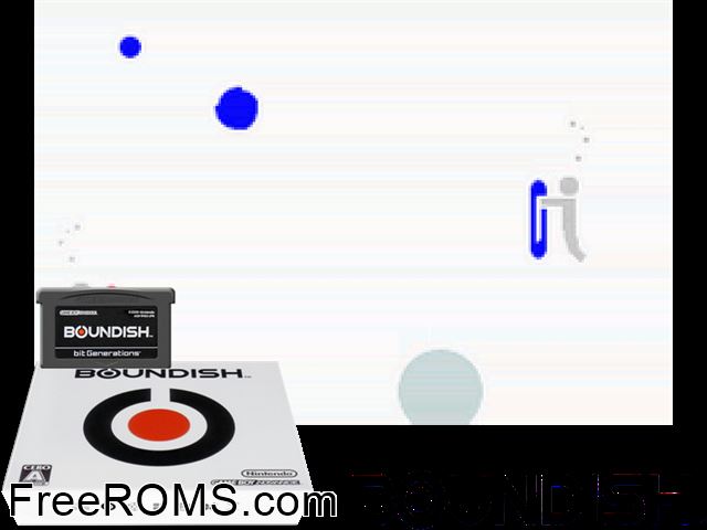 Bit Generations Boundish (Japan) Gameboy Advance game showing 3D box cover and gameplay screenshot