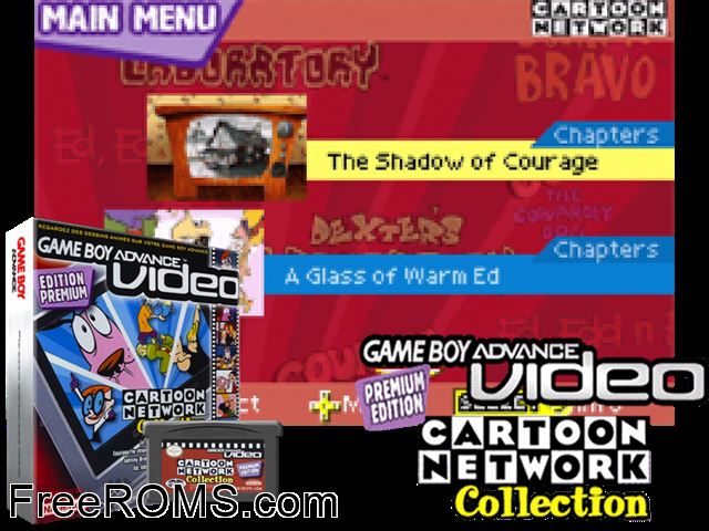 Cartoon Network Collection - Edition Premium (France) (Video) Gameboy Advance game showing 3D box cover and gameplay screenshot