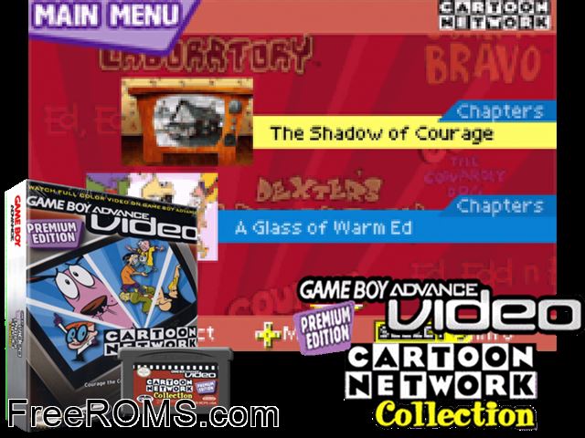 Cartoon Network Collection - Premium Edition (Video) Gameboy Advance game showing 3D box cover and gameplay screenshot