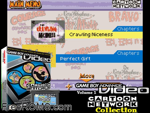 Cartoon Network Collection - Volume 1 (Video) Gameboy Advance game showing 3D box cover and gameplay screenshot