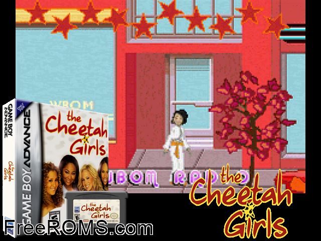 Cheetah Girls, The Gameboy Advance game showing 3D box cover and gameplay screenshot