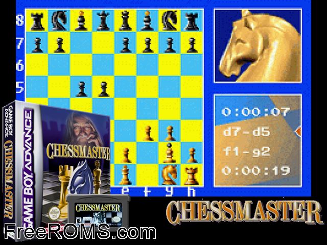 Chessmaster (France) Gameboy Advance game showing 3D box cover and gameplay screenshot
