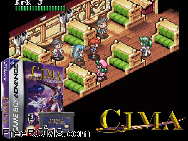 Cima - The Enemy Gameboy Advance game showing 3D box cover and gameplay screenshot