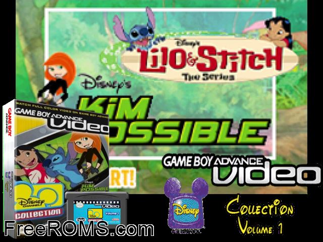Disney Channel Collection - Volume 1 (Video) Gameboy Advance game showing 3D box cover and gameplay screenshot