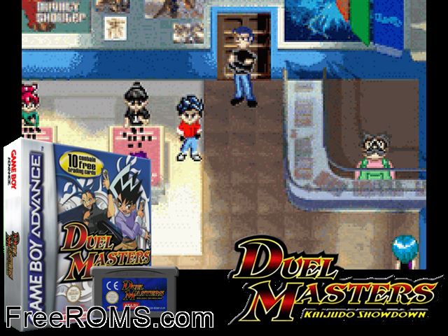 Duel Masters - Kaijudo Showdown Gameboy Advance game showing 3D box cover and gameplay screenshot