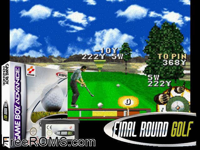 Espn Final Round Golf Gameboy Advance game showing 3D box cover and gameplay screenshot