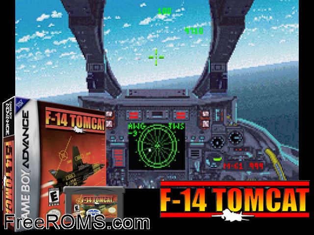 F-14 Tomcat Gameboy Advance game showing 3D box cover and gameplay screenshot