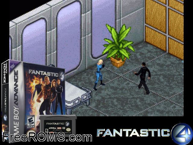 Fantastici 4, I (Italy) Gameboy Advance game showing 3D box cover and gameplay screenshot