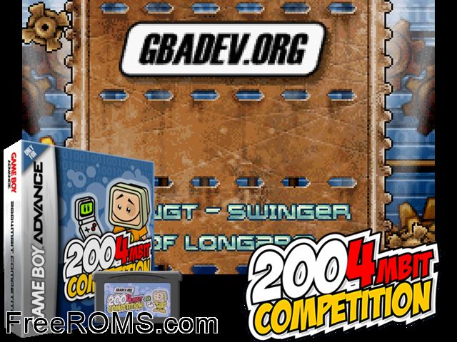 GBAdev 2004mbit Competition (Public Domain) Gameboy Advance game showing 3D box cover and gameplay screenshot