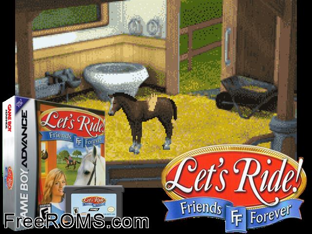 Let's Ride! - Friends Forever - Usa Gameboy Advance game showing 3D box cover and gameplay screenshot