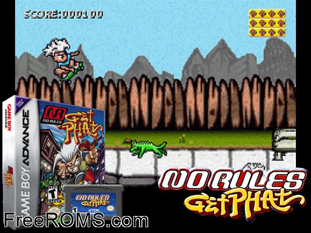 No Rules - Get Phat Gameboy Advance game showing 3D box cover and gameplay screenshot