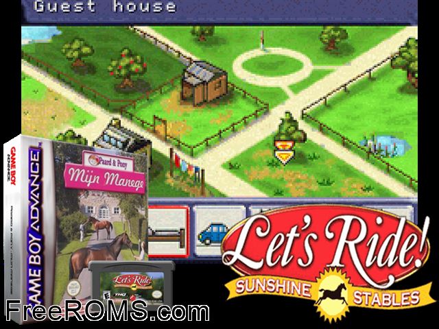Paard And Pony - Mijn Manege Gameboy Advance game showing 3D box cover and gameplay screenshot