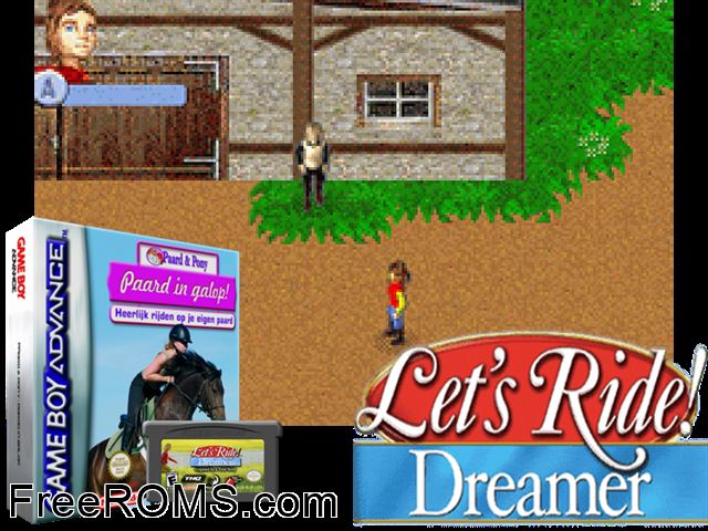 Paard And Pony - Paard In Galop Gameboy Advance game showing 3D box cover and gameplay screenshot
