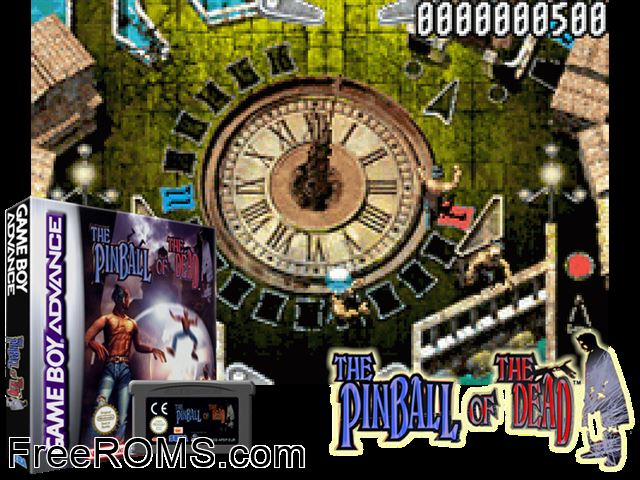 Pinball Of The Dead, The Gameboy Advance game showing 3D box cover and gameplay screenshot