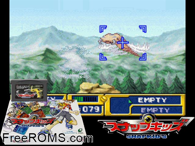 Snap Kid's (Japan) Gameboy Advance game showing 3D box cover and gameplay screenshot