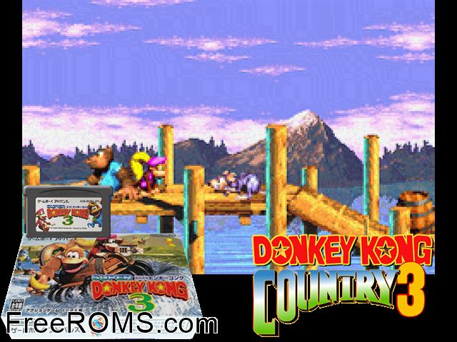 Super Donkey Kong 3 (Japan) Gameboy Advance game showing 3D box cover and gameplay screenshot