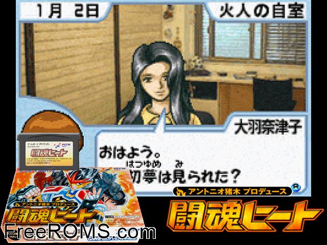 Toukon Heat (Japan) Gameboy Advance game showing 3D box cover and gameplay screenshot