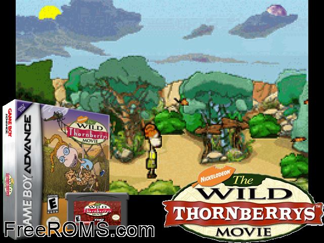 Wild Thornberrys Movie, The Gameboy Advance game showing 3D box cover and gameplay screenshot