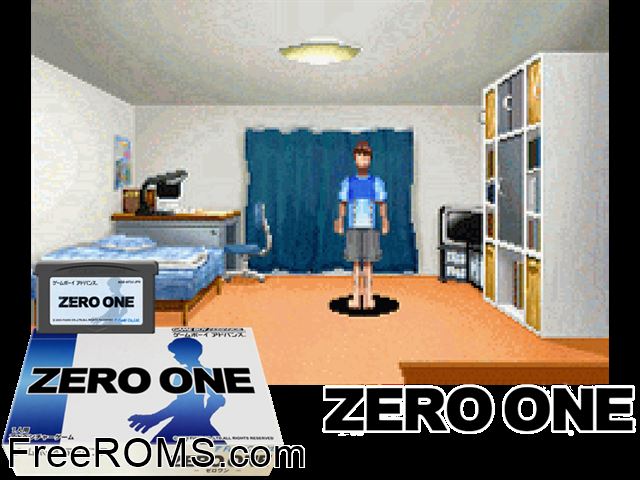 Zero One (Japan) Gameboy Advance game showing 3D box cover and gameplay screenshot