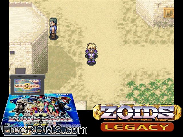 Zoids Saga II (Japan) Gameboy Advance game showing 3D box cover and gameplay screenshot