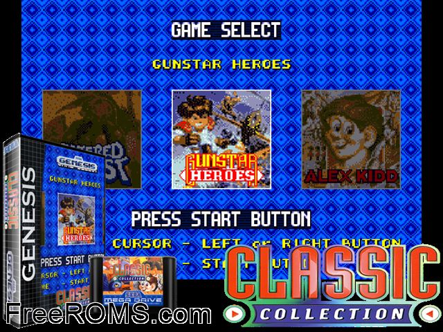 4 in 1 Genesis game showing 3D box cover and gameplay screenshot