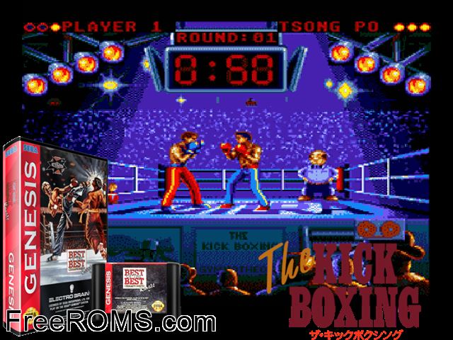 Best of the Best Genesis game showing 3D box cover and gameplay screenshot