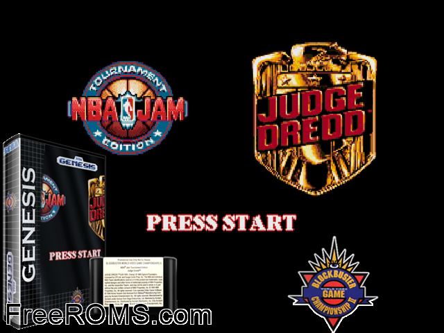 Blockbuster World Video Game Championship II Genesis game showing 3D box cover and gameplay screenshot