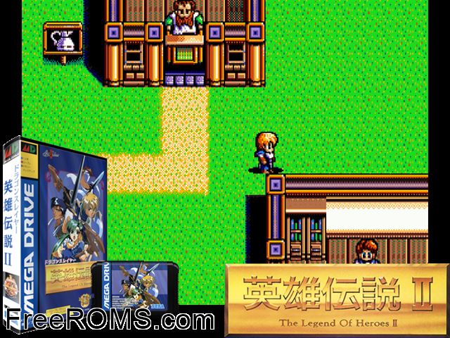 Dragon Slayer II Jap Genesis game showing 3D box cover and gameplay screenshot