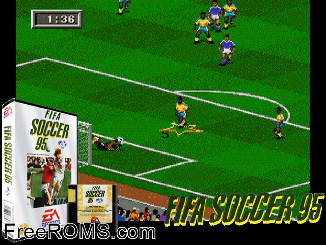 Futbol Atino 98 - Pasion de Multitudes.gen Genesis game showing 3D box cover and gameplay screenshot